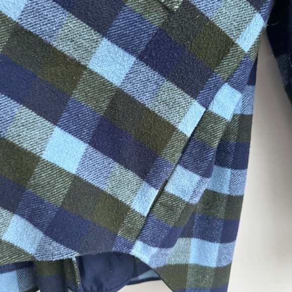 Joie Shacket Plaid Blue Green Relaxed Oversized Fit Button Front Shirt size M - Picture 6 of 6
